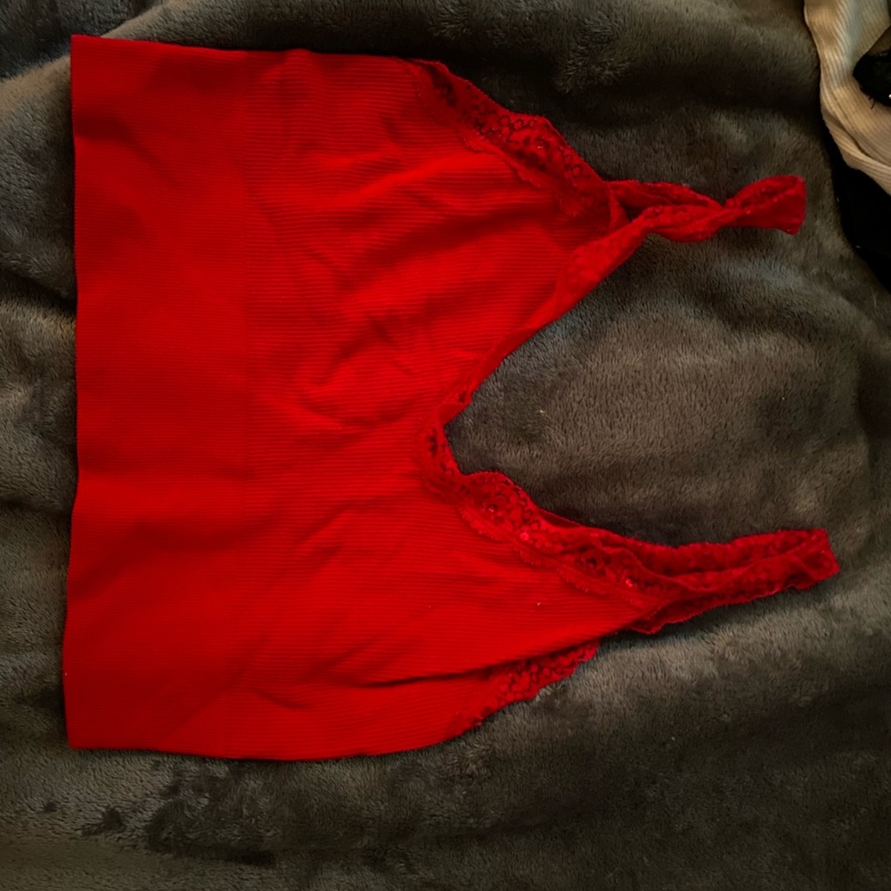 red crop top